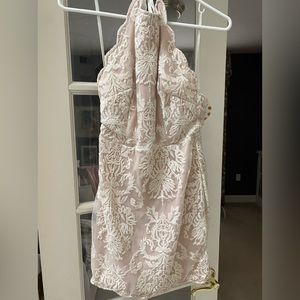 Cream lace Xenia boutique bodycon dress